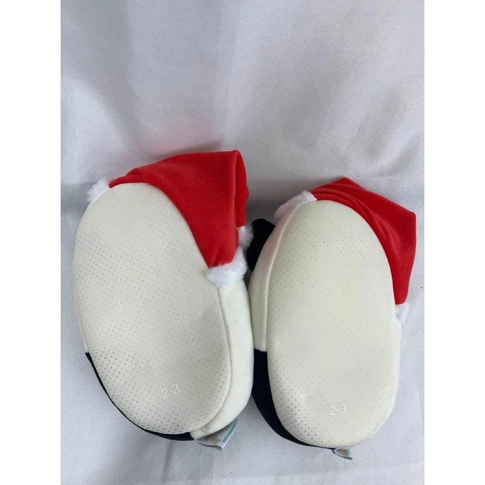 Squishmallows Santa Hat Cat Christmas Slippers Off-White Kids Size‎ 2/3 F5W0240